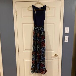 Love FiRE Navy Top with Cream Stripe